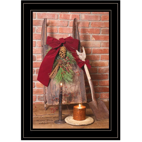 “Let Christmas Live” by Billy Jacobs — Ready-to-Hang Framed Print (Black Frame, Multicolor Art)