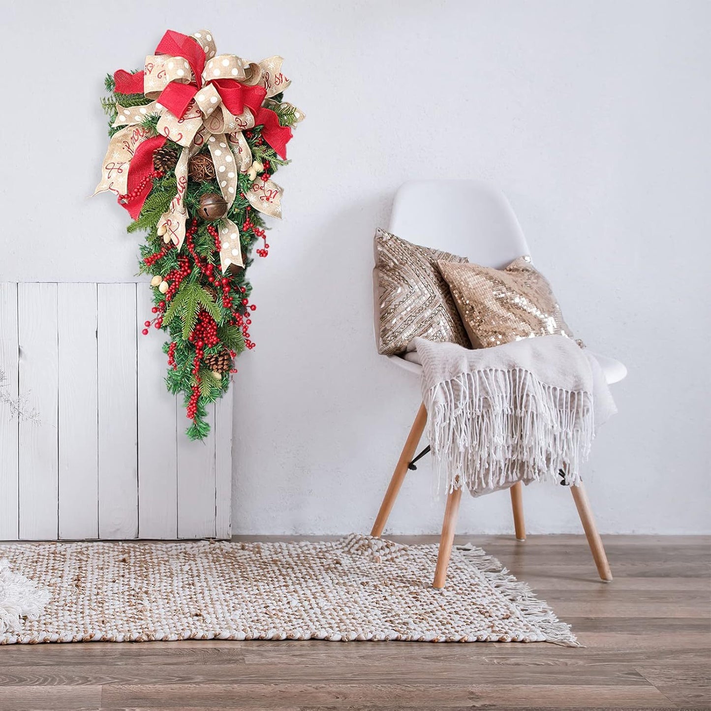 Luxury Christmas Door Hanging Décor – Festive Holiday Entrance Accent for Homes & Parties