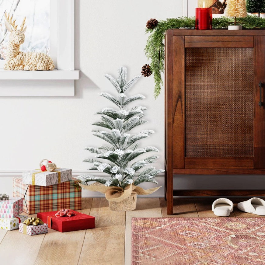 50cm Luxury Twine-Wrapped Mini Christmas Tree (All-PE Evergreen)