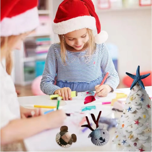 24-Piece Natural Seashell Christmas Ornaments (2–3 Inch Scallop Shell Hanging Decor)