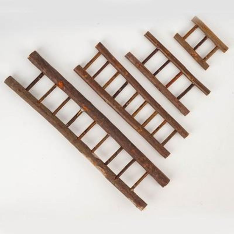 Large Wooden Mini Christmas Ladder — Rustic Farmhouse Ornament for Indoor Holiday Displays (24.5in)