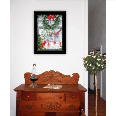 “Christmas Peace” by Ed Wargo — Ready-to-Hang Framed Print (Black Frame, Multicolor Art)
