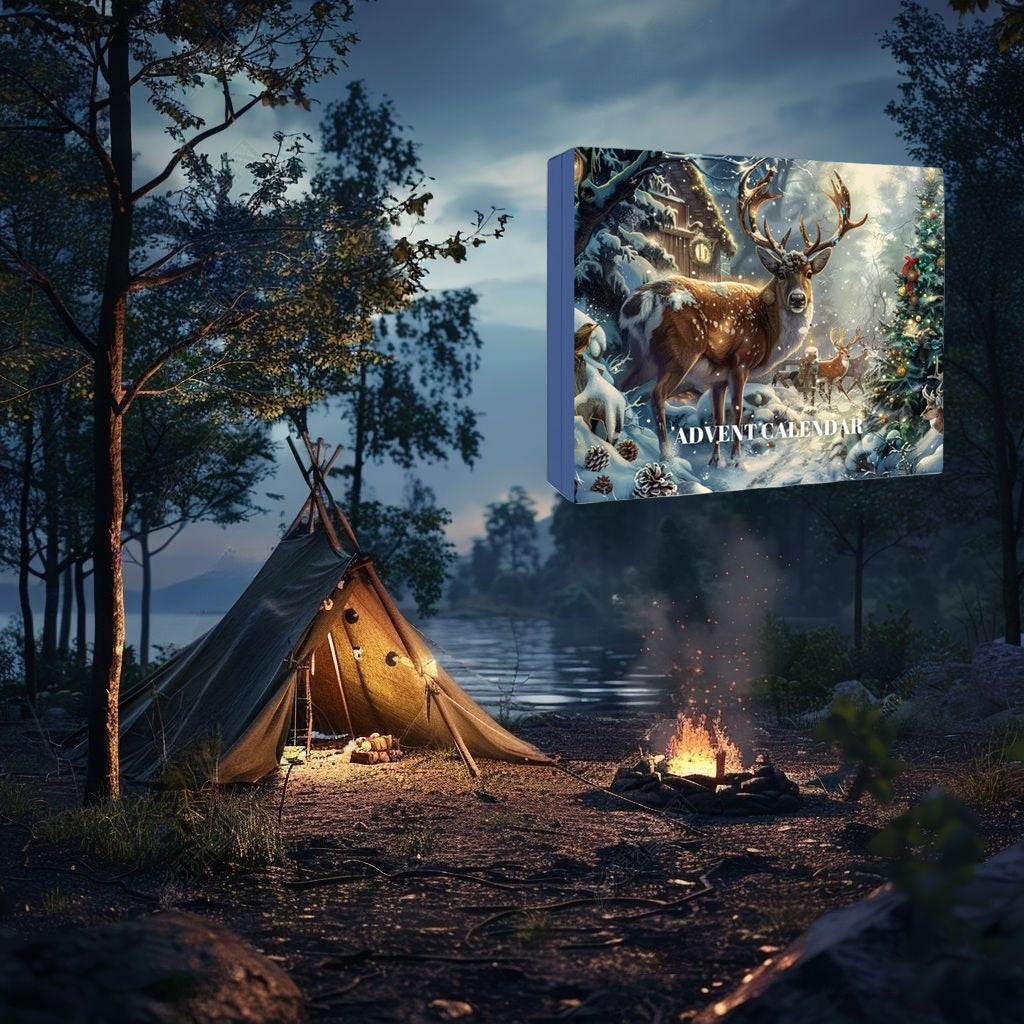 Survival Advent Calendar Set - 24-Day Christmas Countdown Calendar, 24 Days Of Camping Survival Gear - A Must-Have For Outdoor Adventure Enthusiasts And Wilderness Survival Supplies