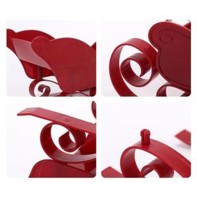 Red Santa Sleigh — Christmas Fireplace Collectible & Holiday Display Accent