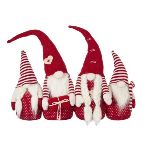4-Piece Tall Christmas Gnome Family — Premium Red Holiday Display Set for Indoor & Outdoor Decor