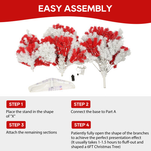 6FT Candy Cane LED Christmas Tree – SCG Luxe Holiday Collection