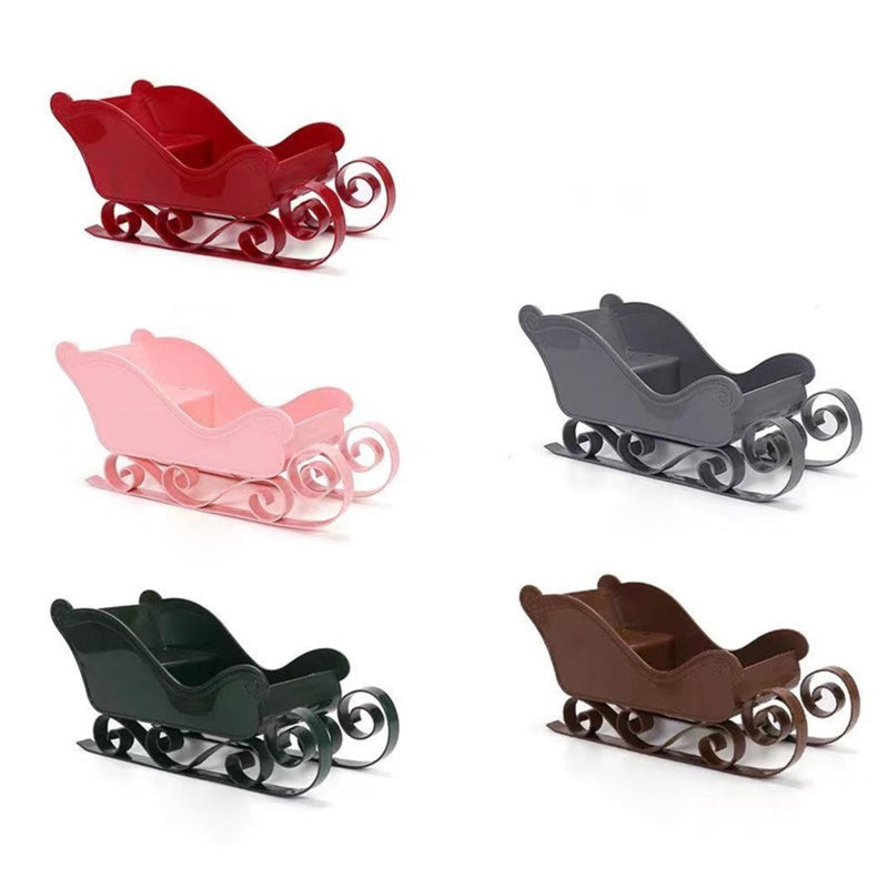 Red Santa Sleigh — Christmas Fireplace Collectible & Holiday Display Accent