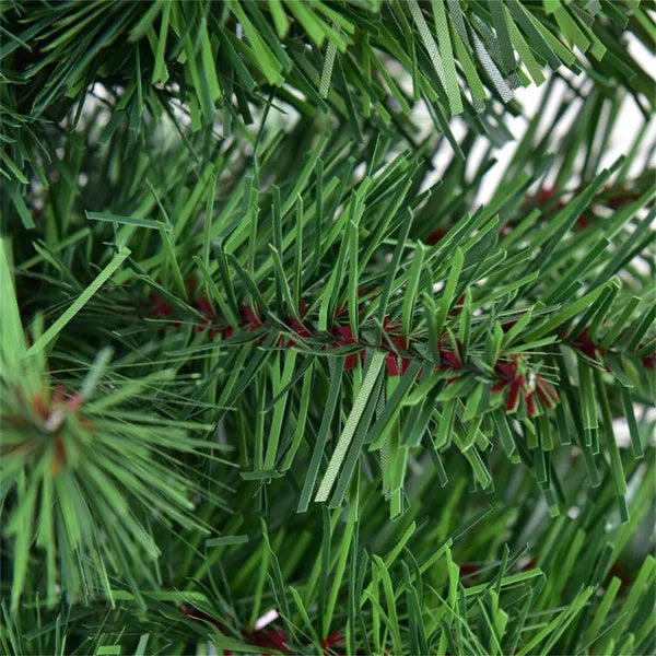 2-Foot Tabletop Christmas Tree — Full PVC Branches, Linen-Wrapped Cement Base, Indoor/Outdoor Unlit Mini Tree