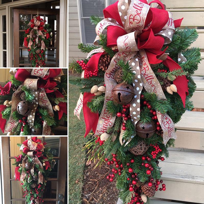 Luxury Christmas Door Hanging Décor – Festive Holiday Entrance Accent for Homes & Parties