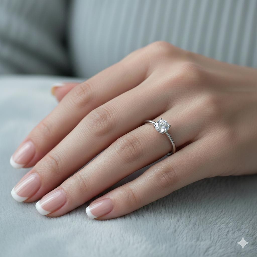 0.75 Carat Classic Solitaire Engagement Ring – Exquisite Brilliance