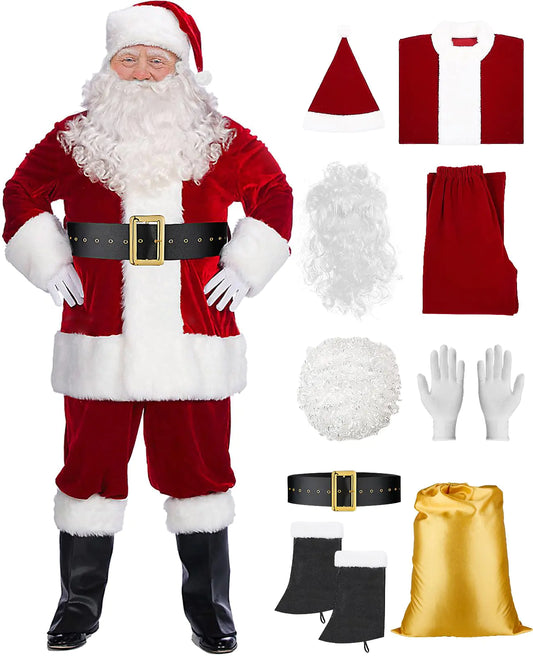 Deluxe Santa Gold Edition™ – 11-Piece Premium Santa Suit